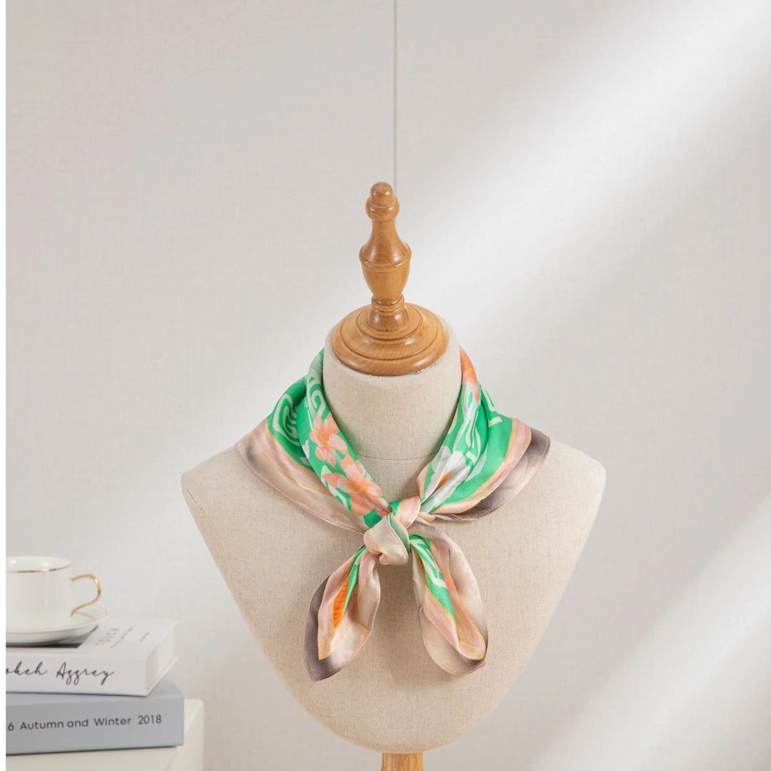 椰林海岛泰丝方巾