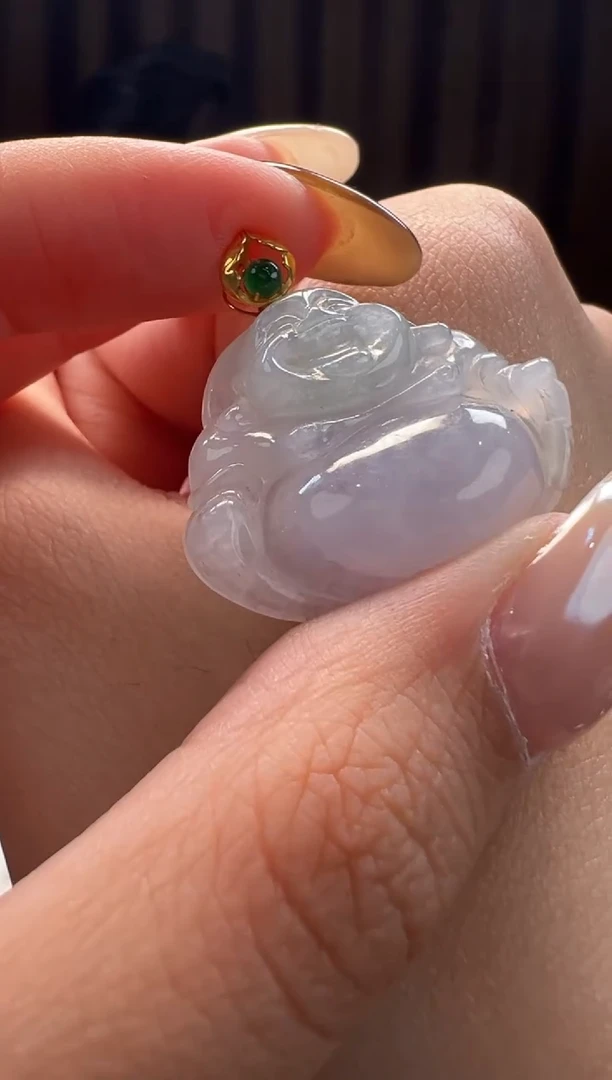 吊坠(不含链)18K金镶嵌翡翠缅甸珠宝严选