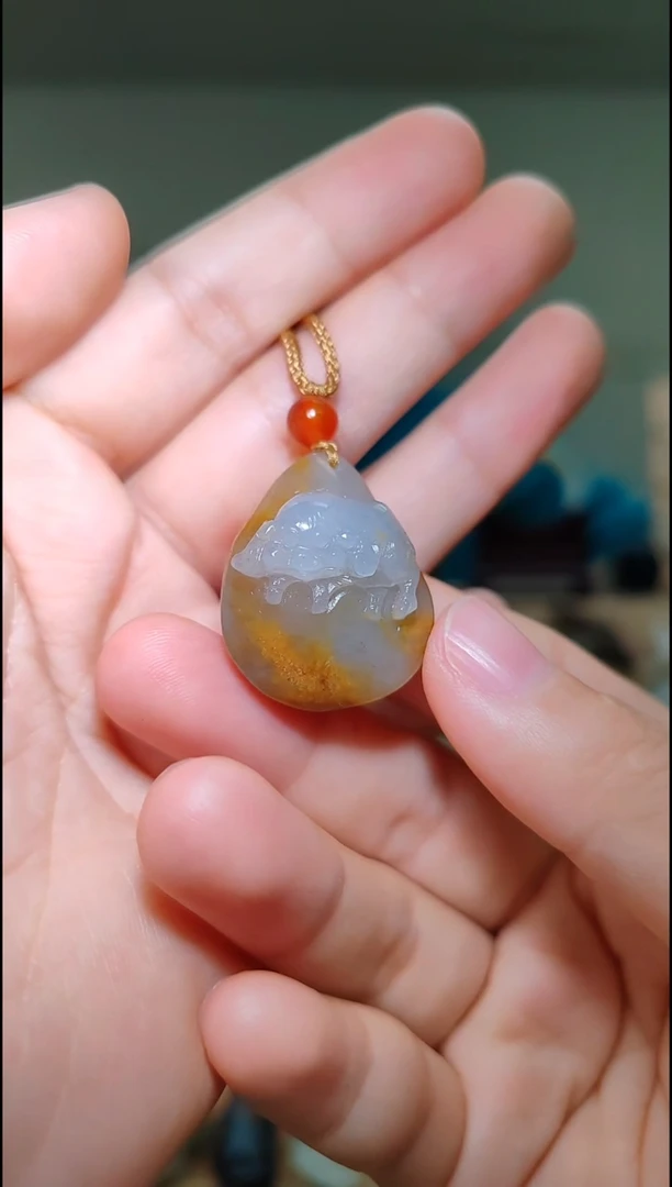 【闪购商品】和田玉挂件未镶嵌新疆和田玉青花福猪挂件