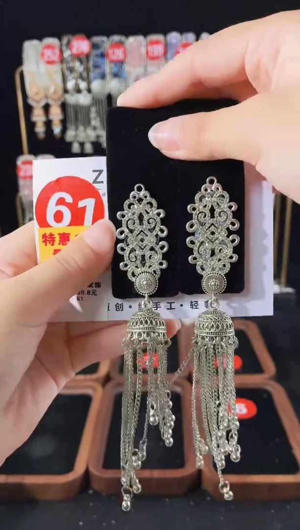 仿水晶铁合金61原创发夹一对倒夹