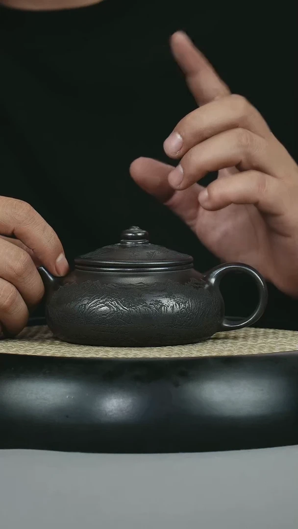 茶壶紫砂 原矿石黄 寒江