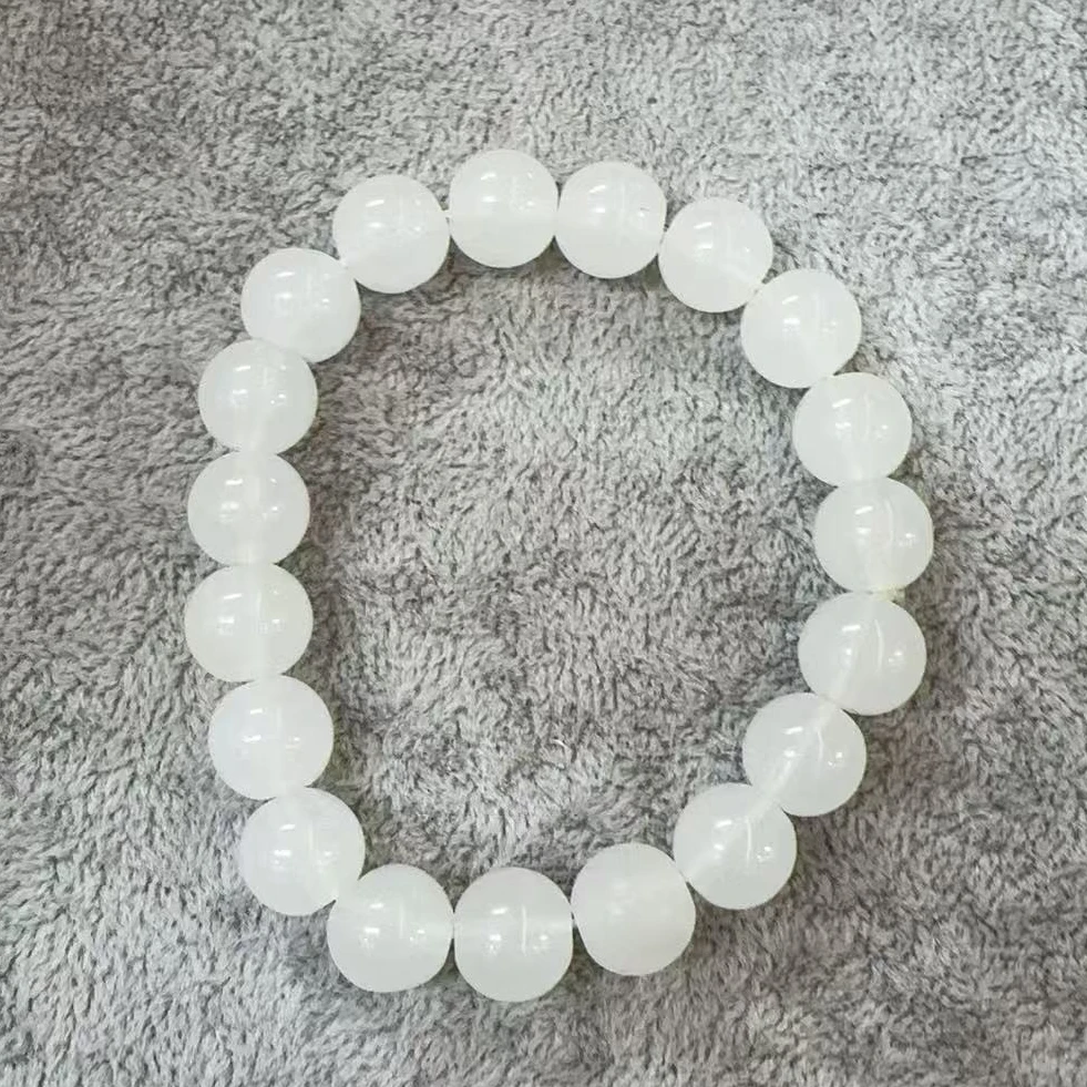 国风经典天然和田玉白玉手串-1936