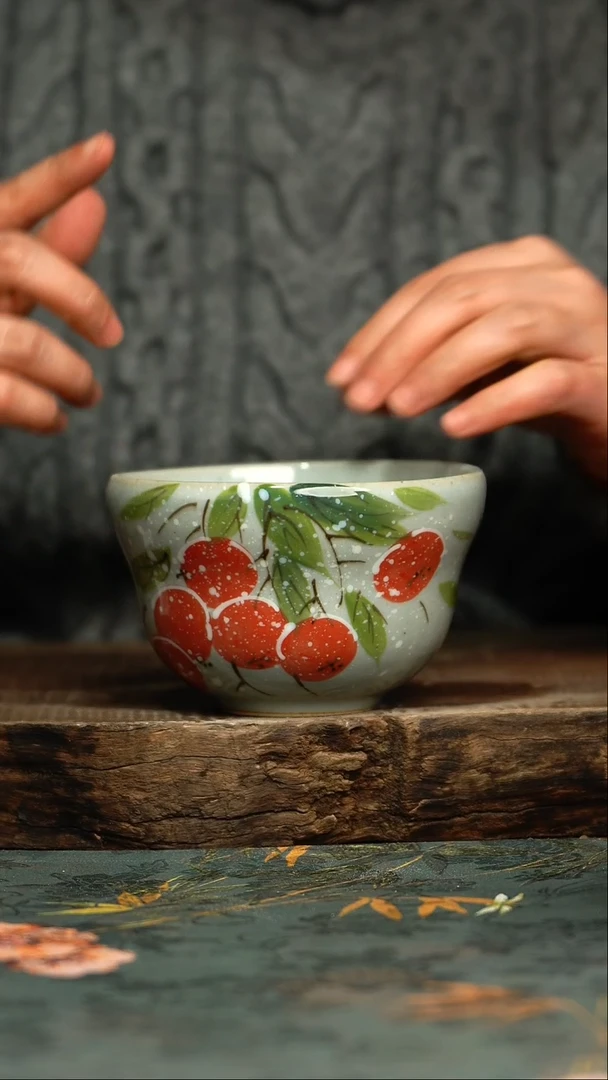 【闪购商品】杯釉下彩手工手绘同款陶器