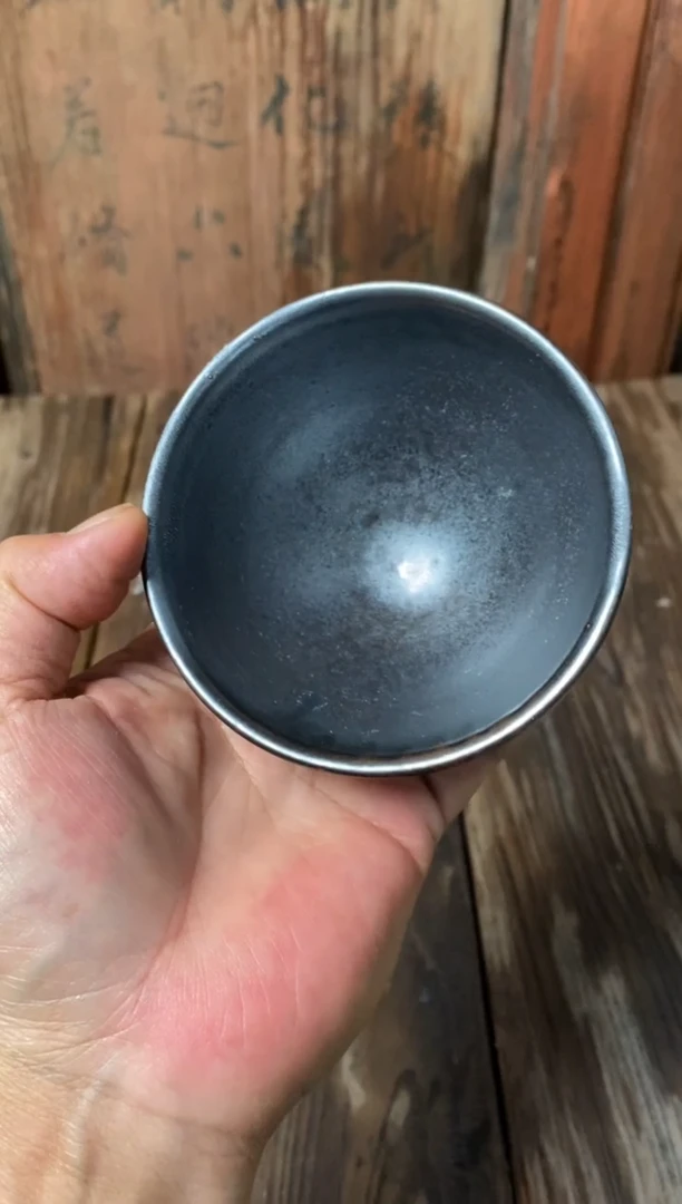釉绘柴烧举**铁浪鬼柴烧-小杯子