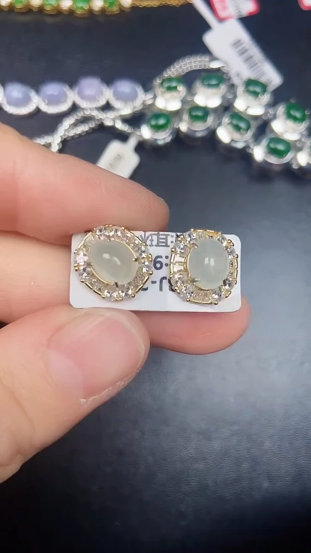 银S925镶嵌戒指翡翠1660