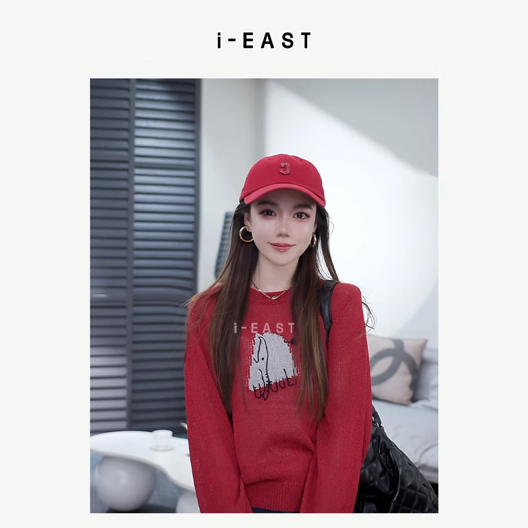i-EAST 纸风车~百搭潮流时尚针织图案毛衣-5C SY8252