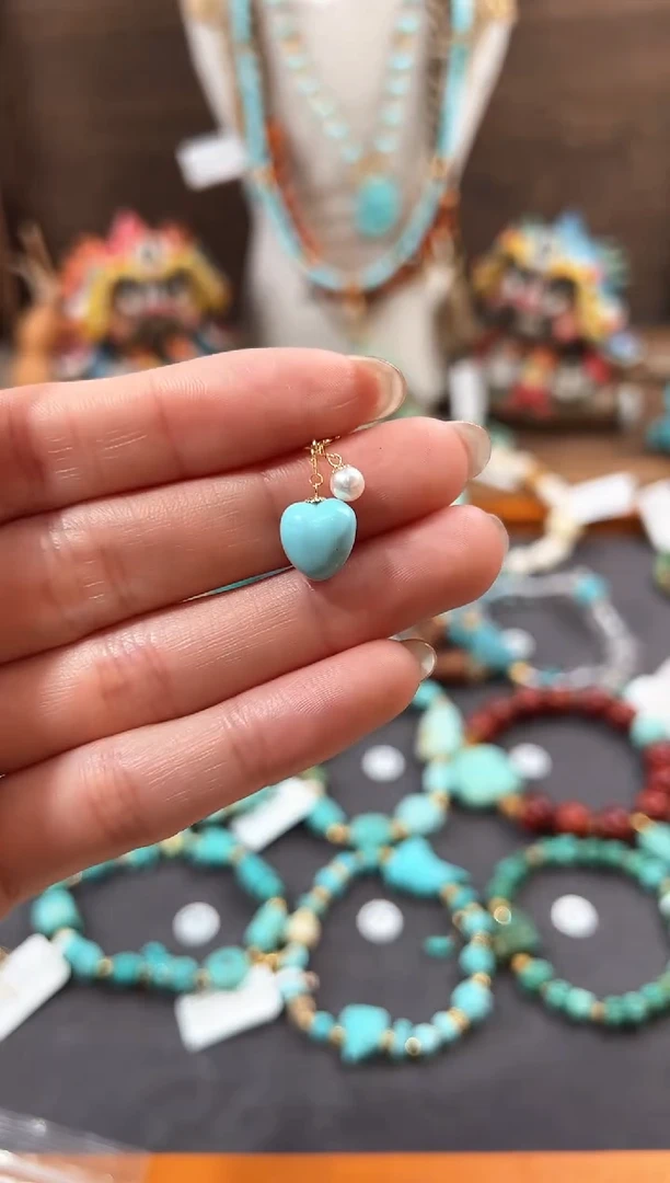 【闪购商品】绿松石提溜18K金镶嵌绿松石提溜