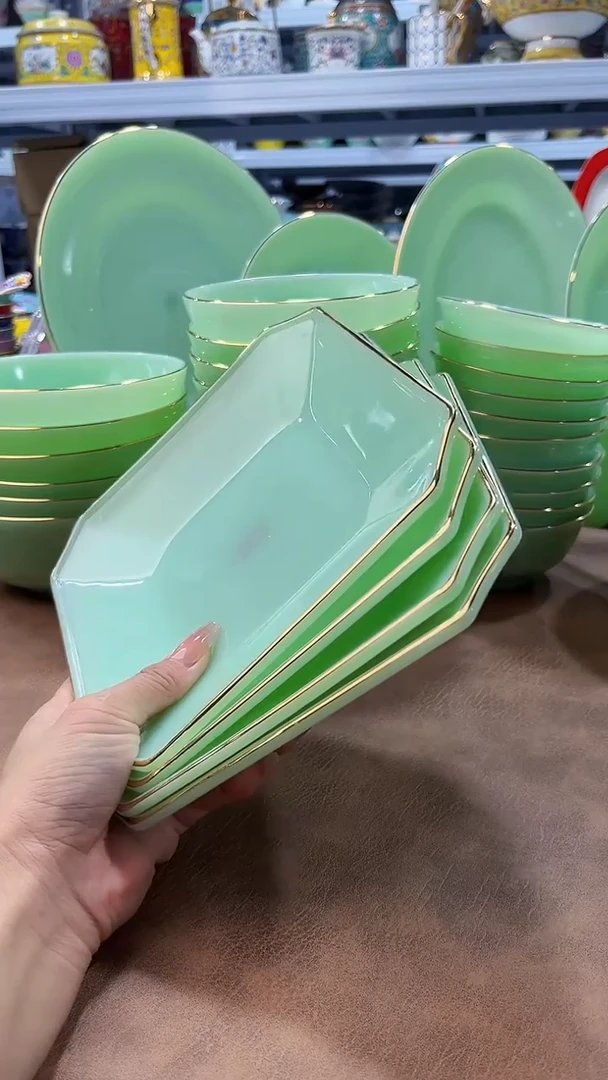 玉瓷  方盘4个 景德镇陶瓷