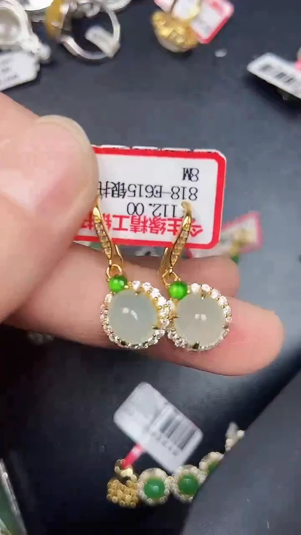 银S925镶嵌戒指翡翠3190