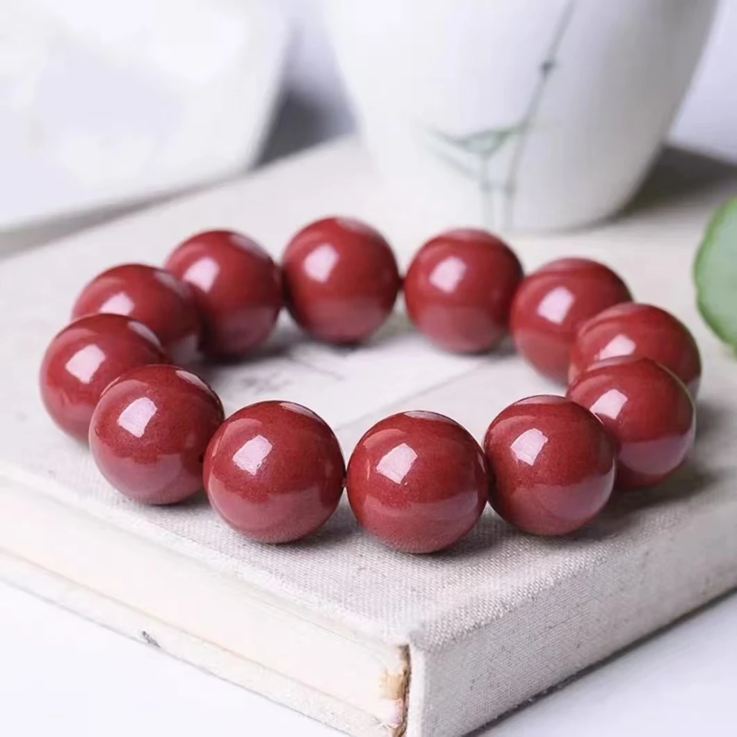 含辰砂工艺品朱砂2.0单圈手串（无礼盒）S1579