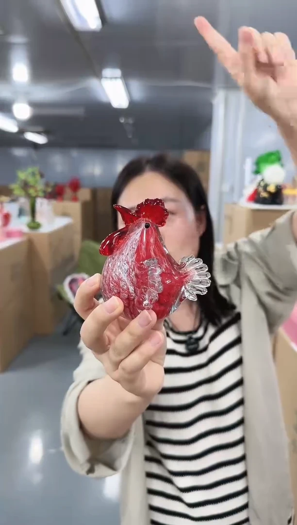 花间集水晶琉璃摆设    鸡