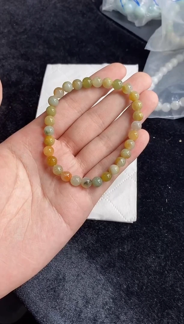 未镶嵌手串翡翠057天然翡翠A货一物一证