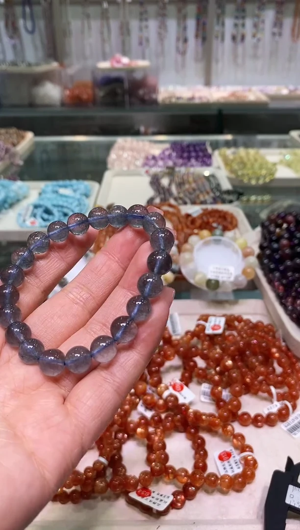 未镶嵌手链水晶多样性发其一蓝兔毛