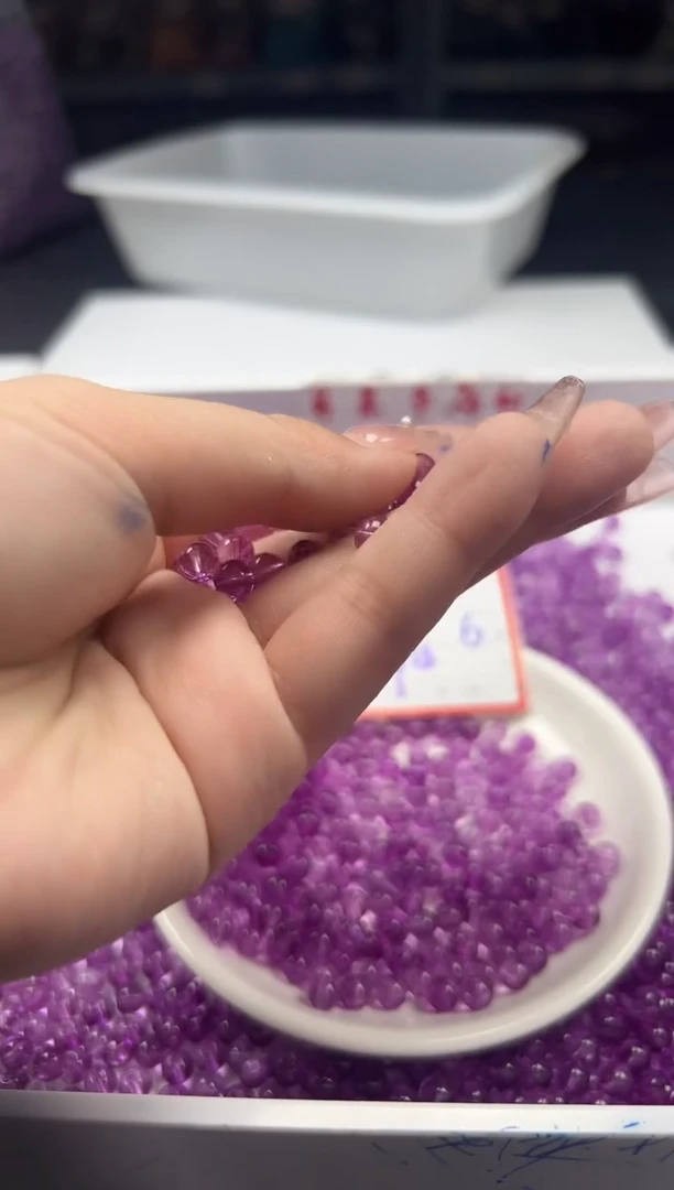 未镶嵌颈饰水晶w1693乌梅紫阿赛6mm*30颗