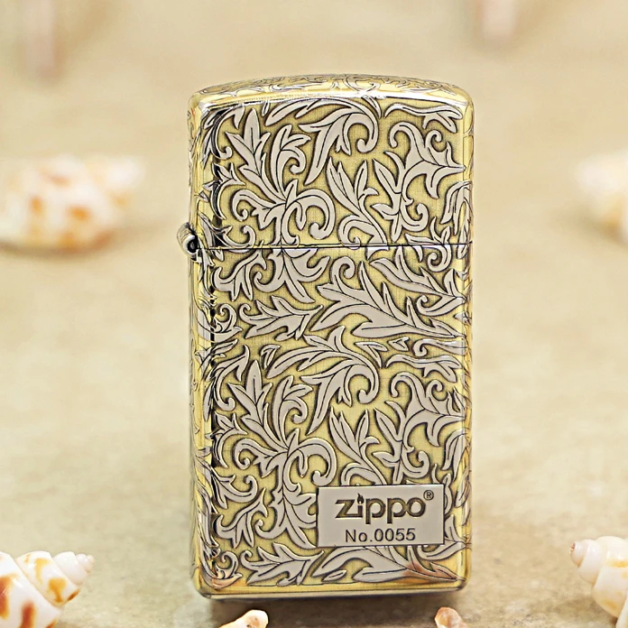 ZIPPO/之宝打火机正版纤巧窄机1610精雕五面唐草XBL-DYJ1