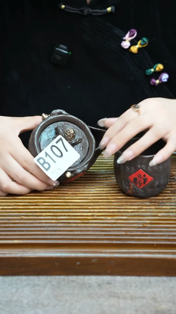 万古烧粗陶手工茶具