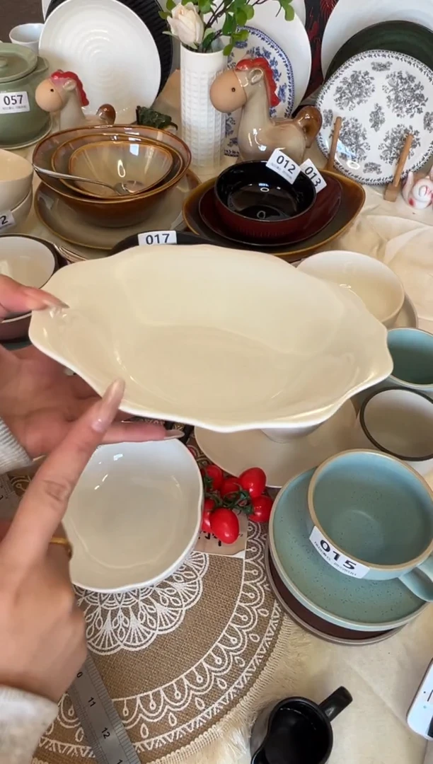 新骨瓷025瑕疵 冷白8寸 洋蓟深盘