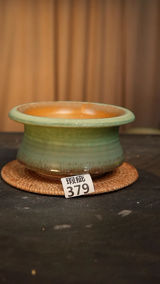 【闪购商品】瓷片379泥泥手工花盆口14