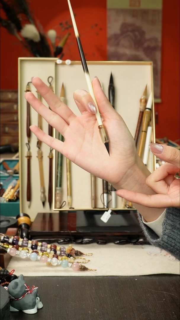 14号孤品高货毛笔链接 清水试笔 蘸墨不退