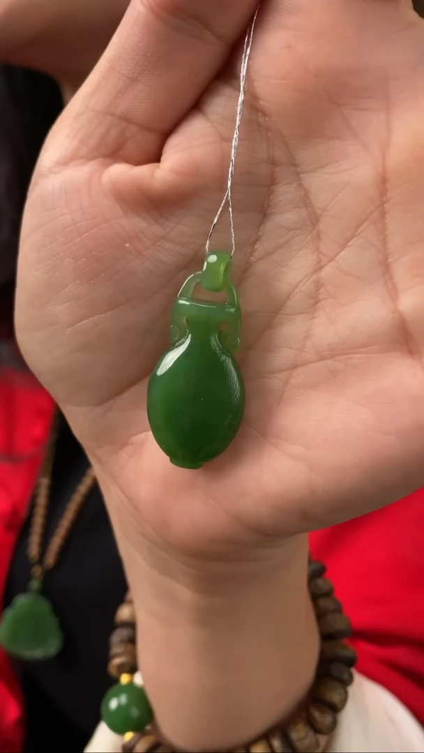 【闪购商品】和田玉吊坠未镶嵌【玉道侠侣】俄料碧玉7号矿宝瓶