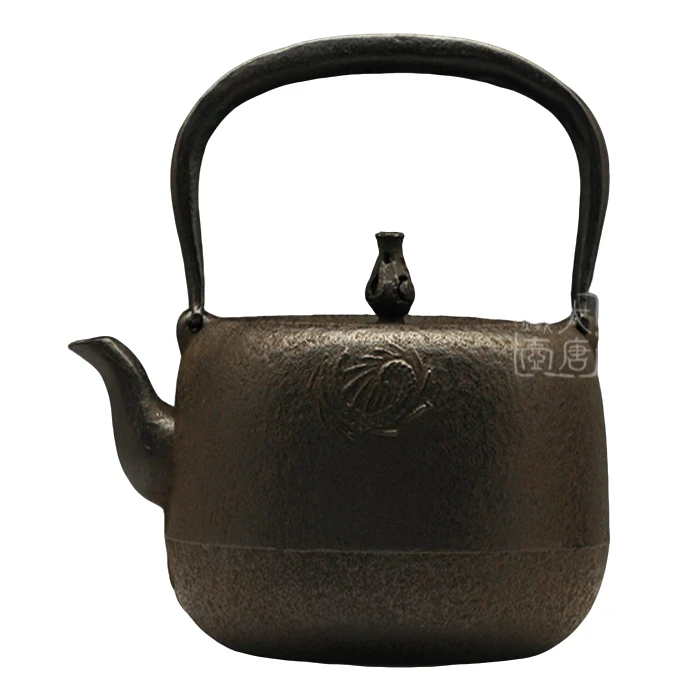 52958【岩户铸造所】枣型龙纹铁壶 生铁壶1900cc