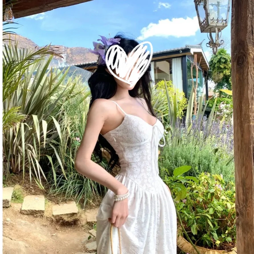 短款法式收腰吊带裙+外套套装两件套