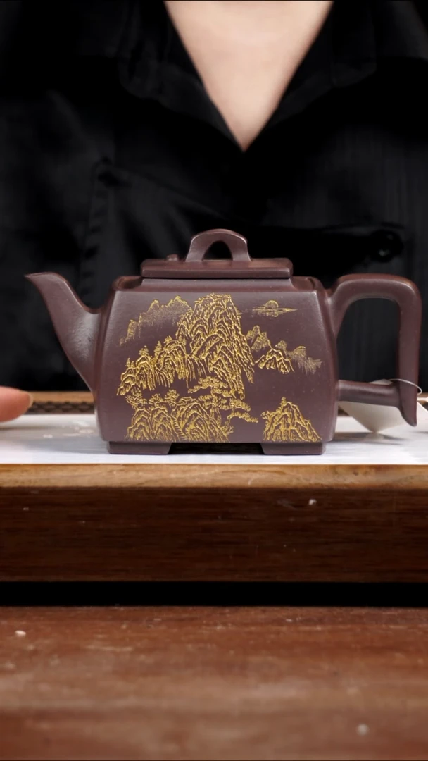 茶壶紫砂老料底槽青宝鼎500CC
