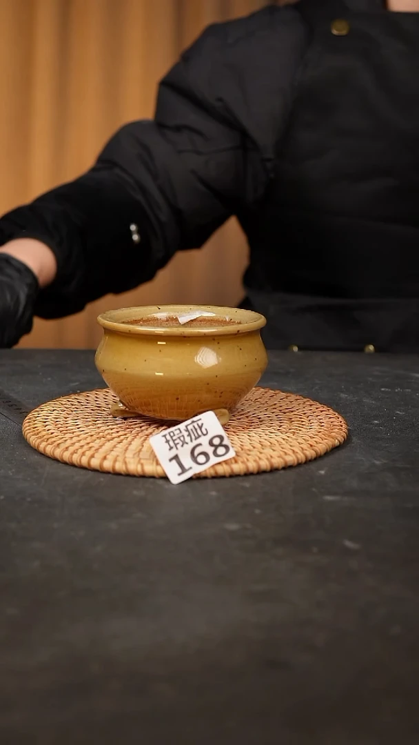 【闪购商品】瓷片168泥泥手工花盆口8高6