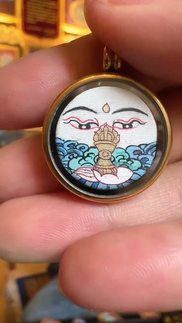 吊坠朵朵老师纯手绘热贡唐卡
