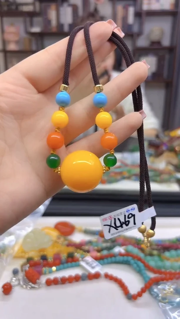 【闪购商品】蜜蜡颈饰未镶嵌项链X469