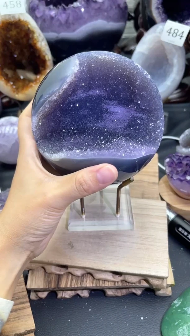 未镶嵌大型摆件（非配饰）紫晶509号开口笑