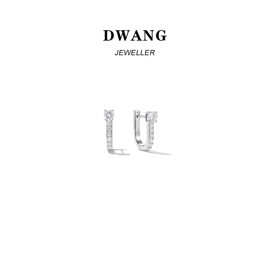 铜合金合成锆石耳饰 铜合金合成锆石耳饰 【DVWN 专属】U形水钻耳环