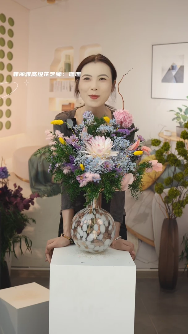 琉璃手工艺品：图片款单花束