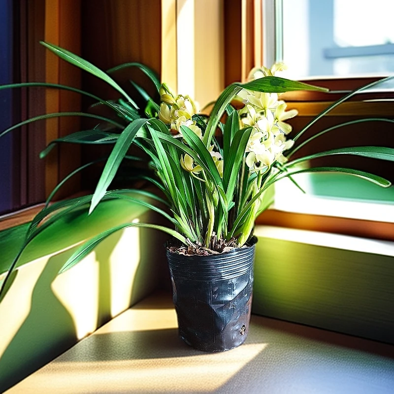 屏南兰花【原盆原土带2-3花剑】香水香兰高山香兰自然开花皮实好养