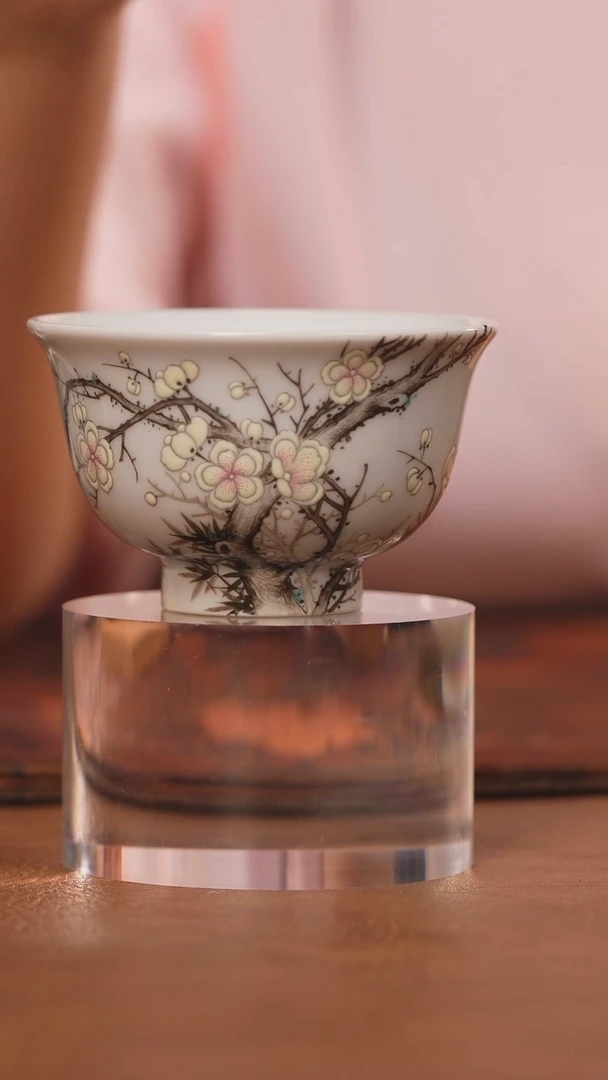 佳凝陶瓷推荐好物@@梅花压手杯