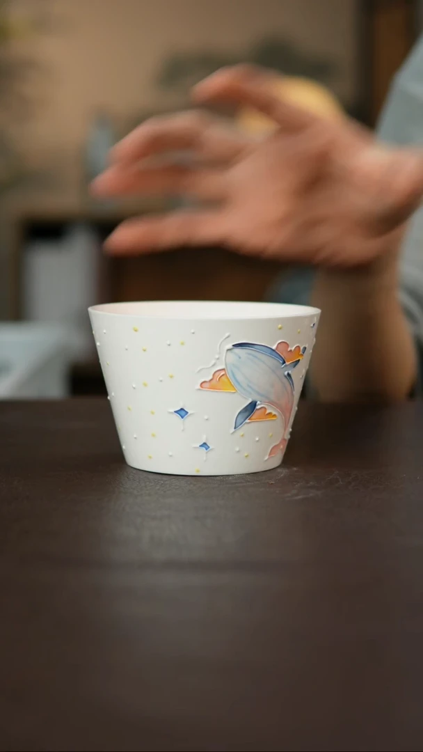 杯景德柴烧手作多人瑕疵