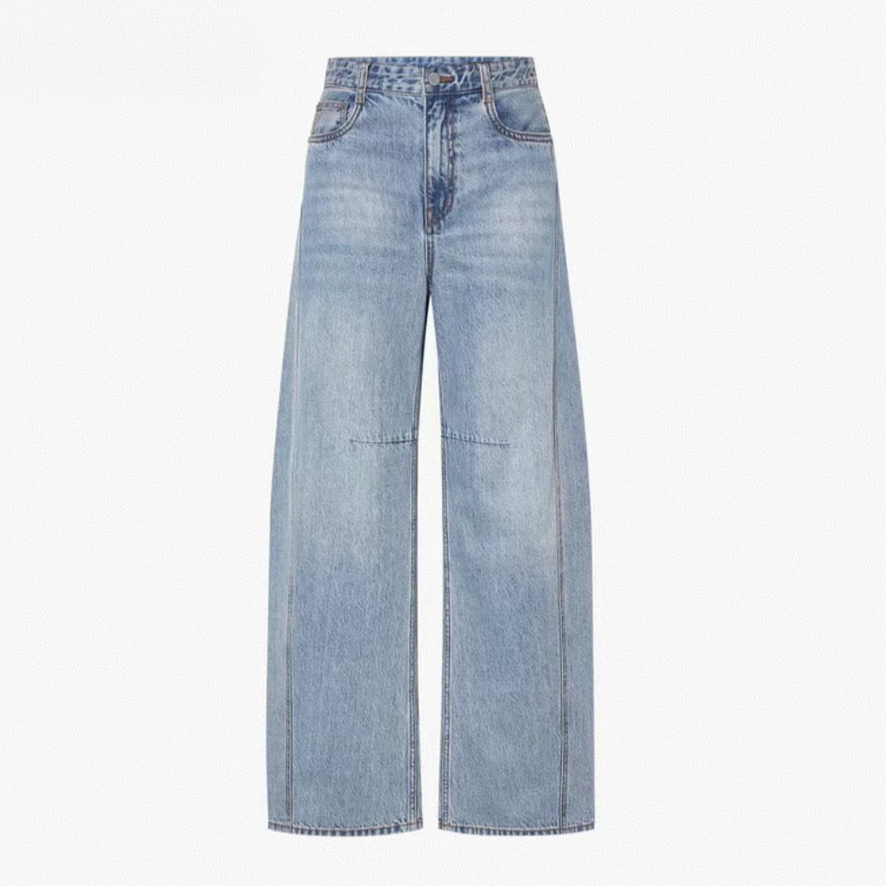 【商场同款】新品设计感侧缝前移香蕉裤棉质牛仔裤