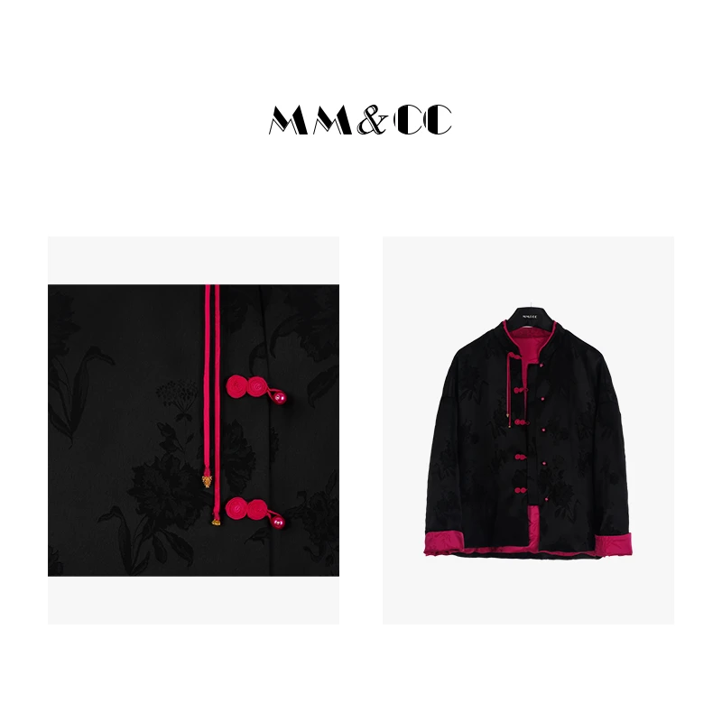 【红楼梦】90白鸭绒新中式羽绒外套女国风盘扣提花唐装上衣E6858