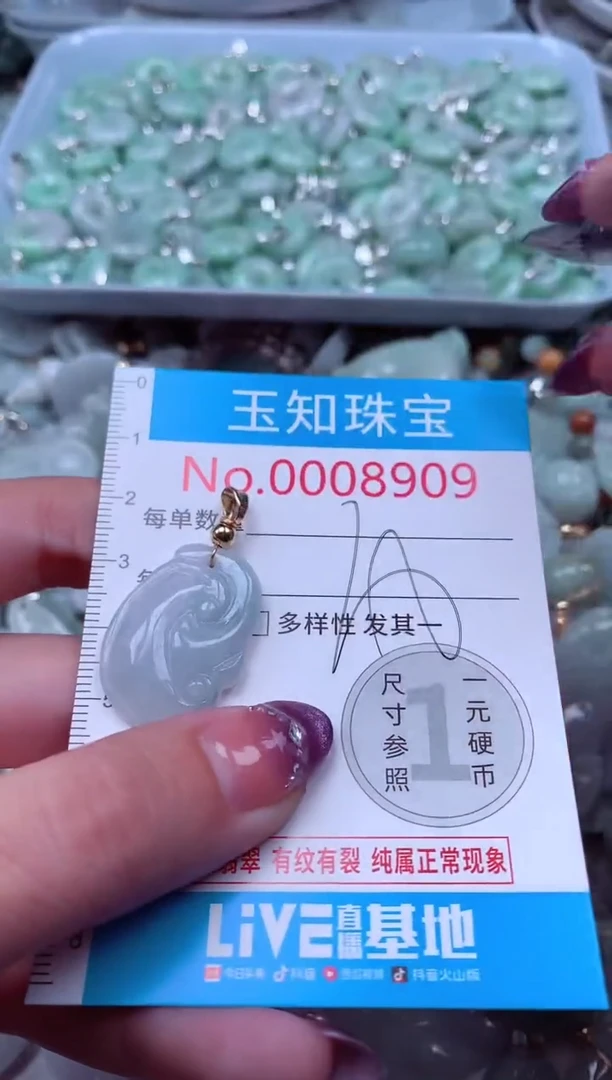 翡翠未镶嵌吊坠(不含链)8909