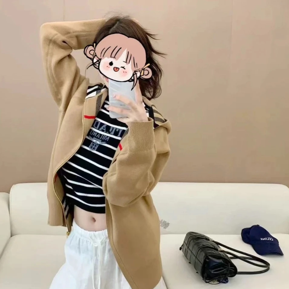 2025春夏新款（BUR502WY04）新款短外套竖条格子男女同款运动