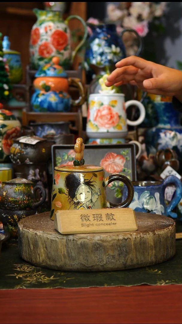 陶瓷微瑕70景德镇手工陶瓷釉下彩