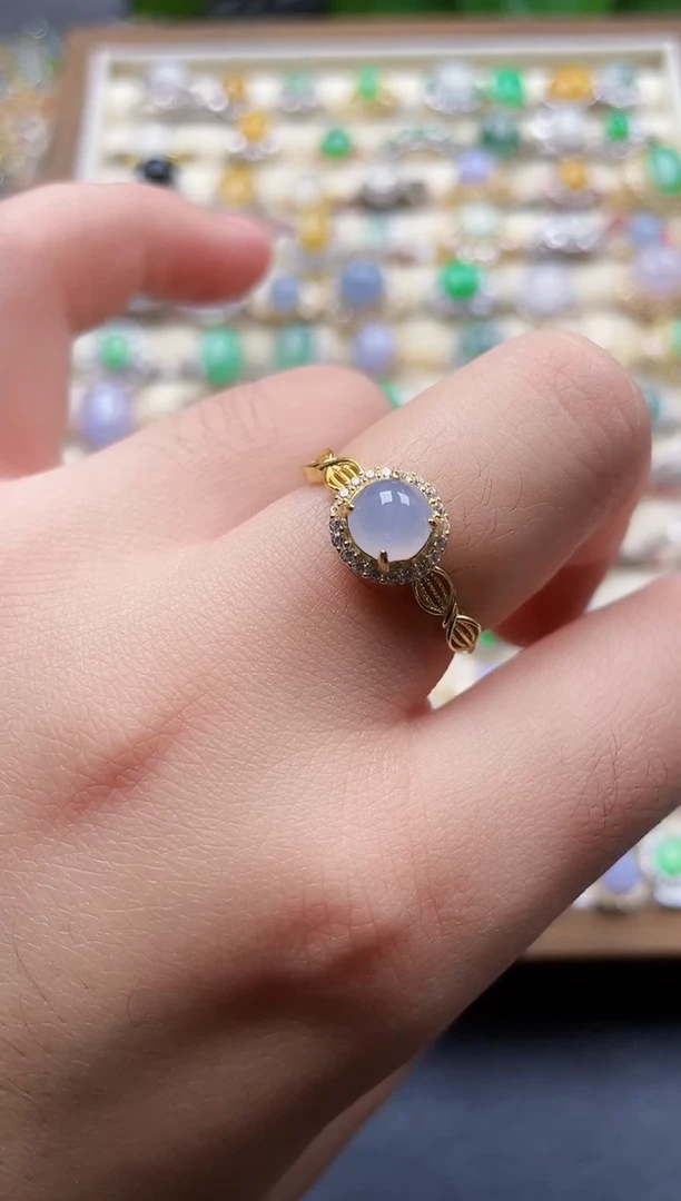 银S925镶嵌戒指翡翠81