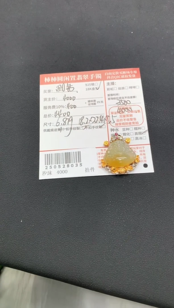 翡翠18K金镶嵌颈饰250528035