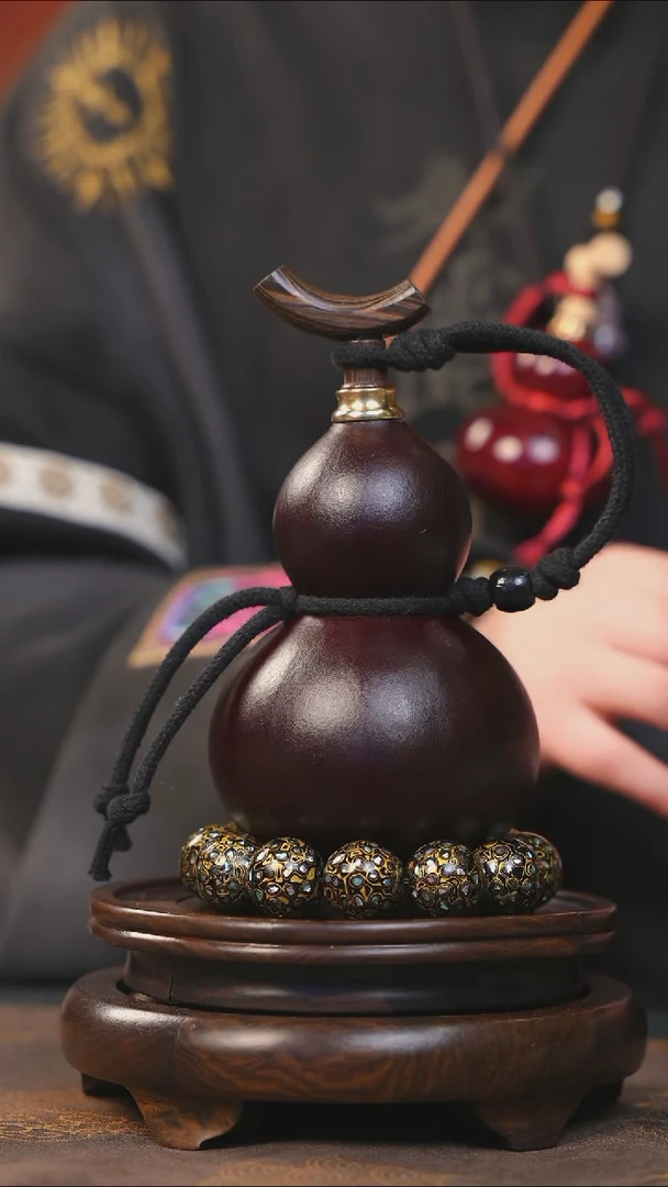 【闪购商品】YW121大漆酒葫芦不包手串及旋转底座