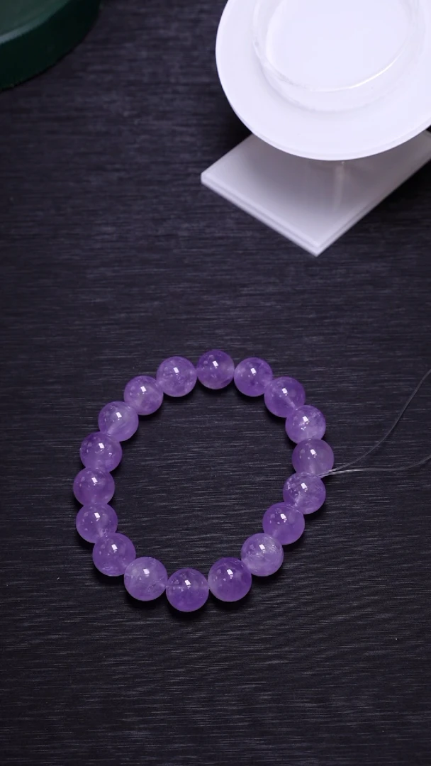 【闪购商品】水晶单圈未镶嵌Q013法国玫瑰紫水晶单圈11mm