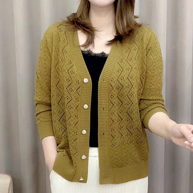 新款高贵中年时尚披肩减龄妈妈装夏季薄款宽松显瘦长袖开衫上衣女