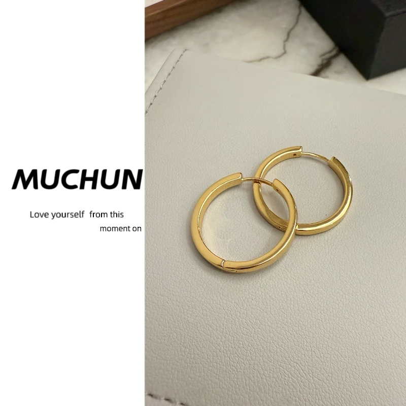 慕纯 铜合金无非金属耳饰 MUCHUN 轻奢极简耳扣耳环