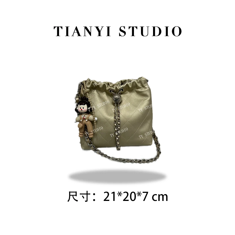 【TY】ZT-D7168-科技香槟色 轻奢高级韩版单肩潮流时尚简约女包