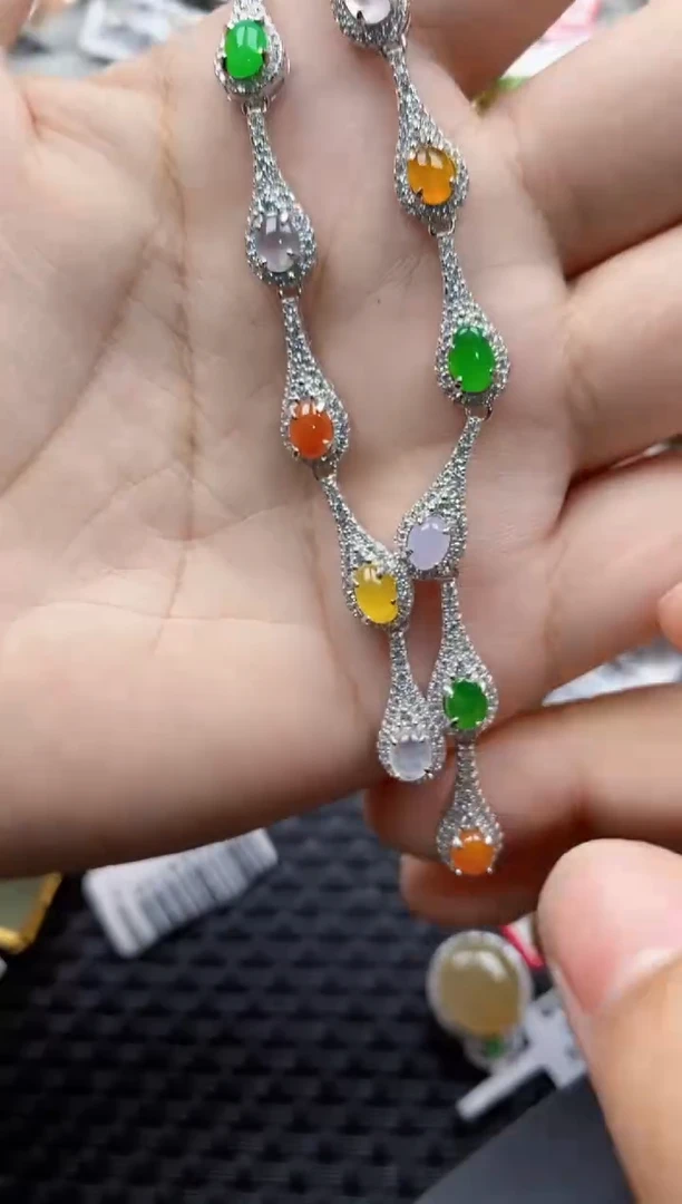 翡翠戒指银S925镶嵌888---4