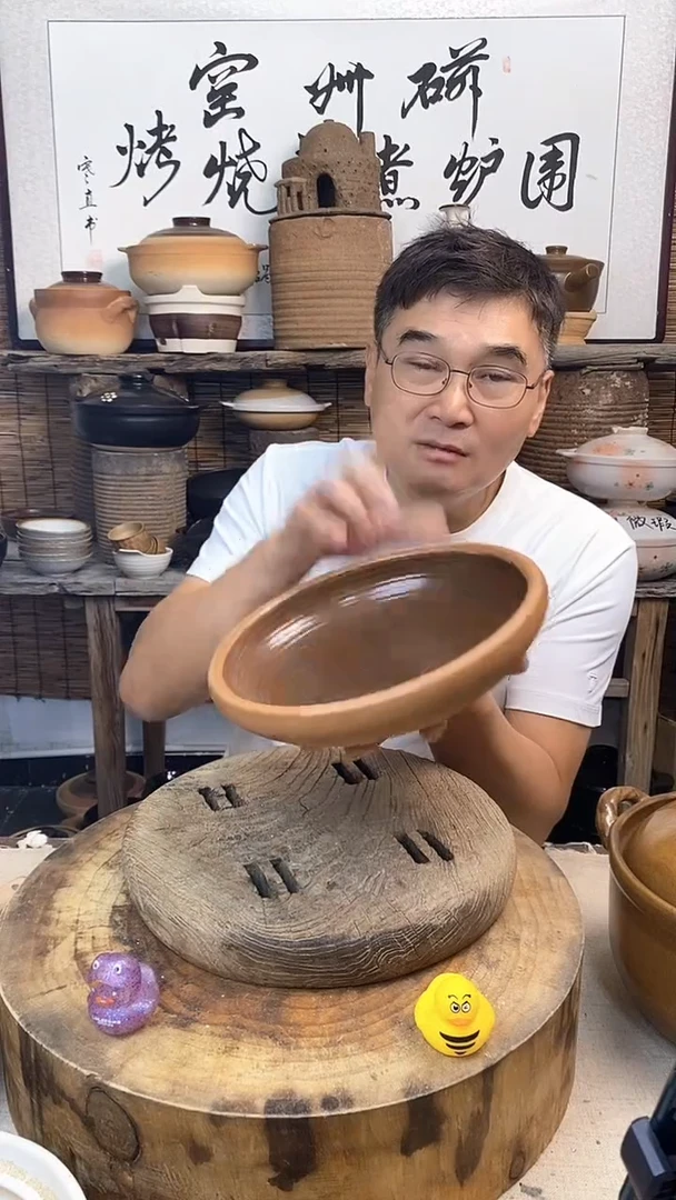 土陶复古土菜钵(无盖)口径26厘米可干烧